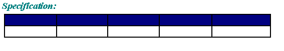 Text Box: Specification:￼
