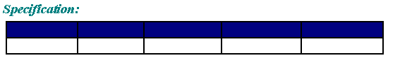 Text Box: Specification:￼