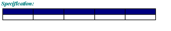 Text Box: Specification:￼