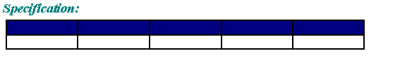 Text Box: Specification:￼