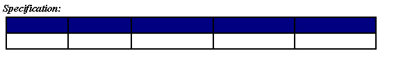 Text Box: Specification:￼