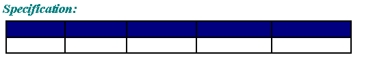 Text Box: Specification:￼